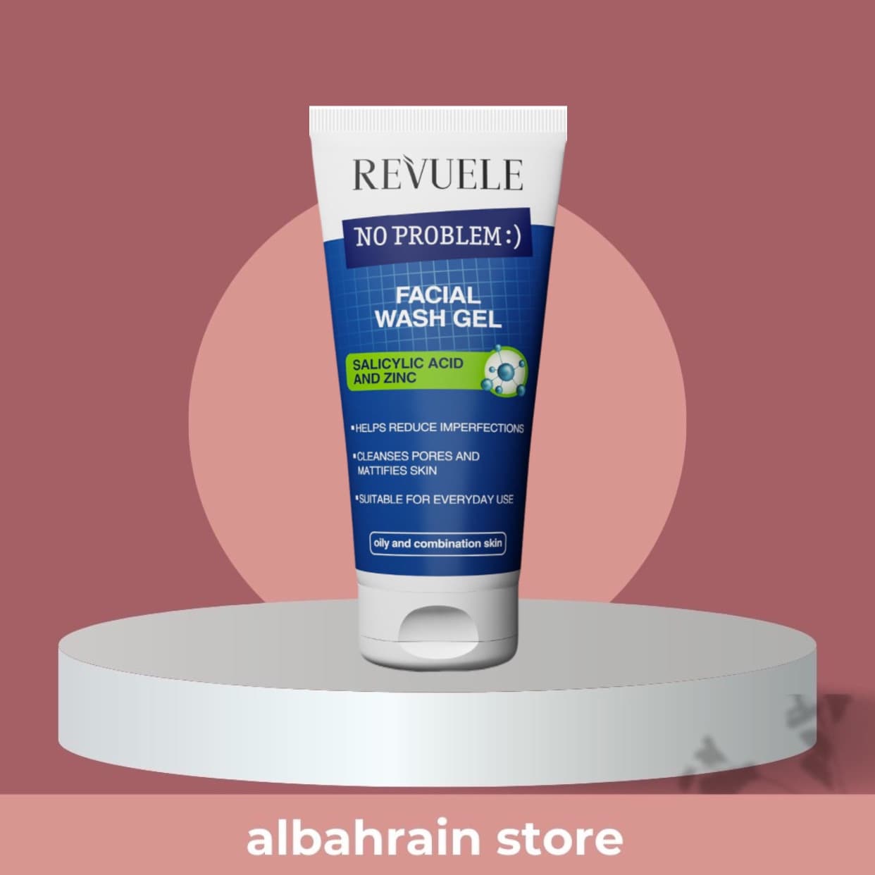 REVUELE NO PROBLEM zinc and salicylic acide | ريفولي غسول الوجه جل بحمض الساليسيليك والزنك