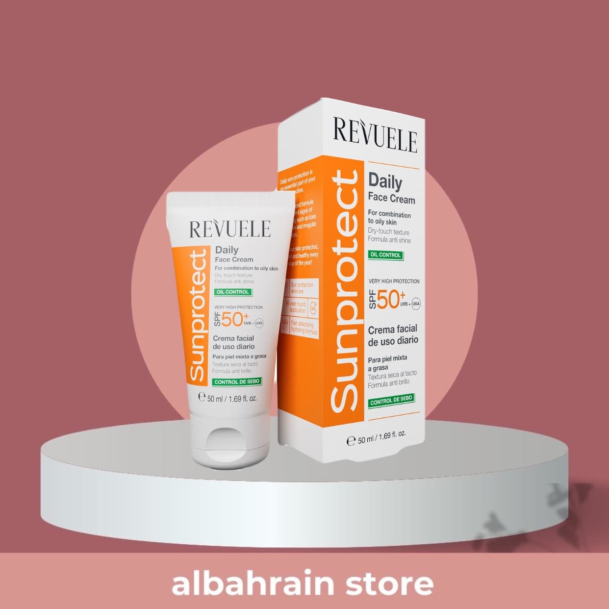 REVUELE SUNPROTECT DAILY FACE CREAM – OIL CONTROL, SPF 50 | ريفولي واقي للبشرة الدهنية