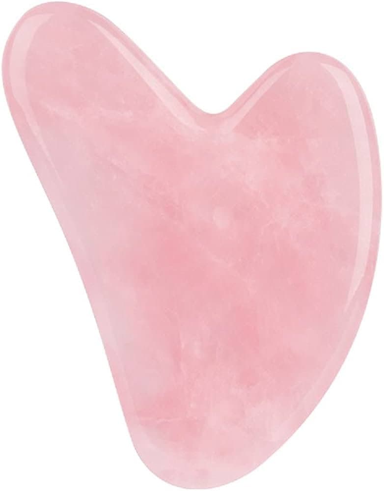 Gua sha natural jade stone pink | كواشا حجر طبيعي لون وردي
