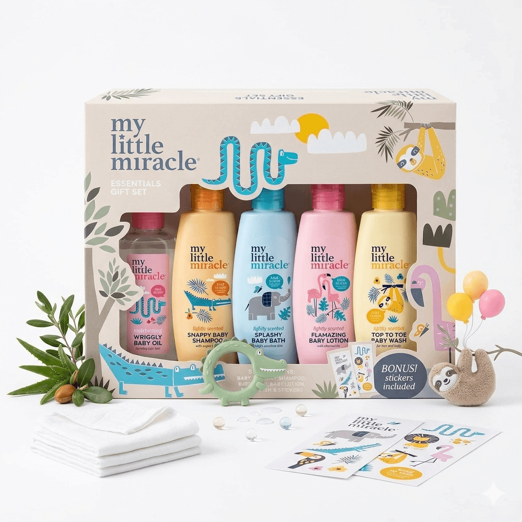طقم هدايا ماي ليتل ميركل للعناية بالطفل | 5 قطع أساسية | My Little Miracle