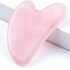 Gua sha natural jade stone pink | كواشا حجر طبيعي لون وردي