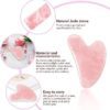 Gua sha natural jade stone pink | كواشا حجر طبيعي لون وردي