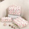 Makeup bag pink | حقائب مكياج ثلاثية