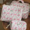 Makeup bag pink | حقائب مكياج ثلاثية