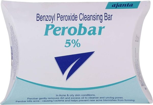 ⁦Perobar benzoyl peroxide 5% soap | صابون حب الشباب بال بنزويل بيروكسايد⁩ - الصورة ⁦2⁩