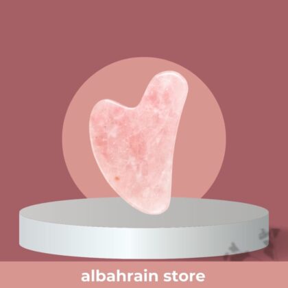 Gua sha natural jade stone pink | كواشا حجر طبيعي لون وردي