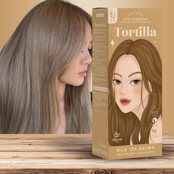 Kota Cosmetics Color Cream - Tortilla (Milk Tea Brown) |كوتة كوزمتكس صبغة شعر كريمية - لون ميلك تي براون (بني حليبي) - خلاصة طبيعية - الصورة 3