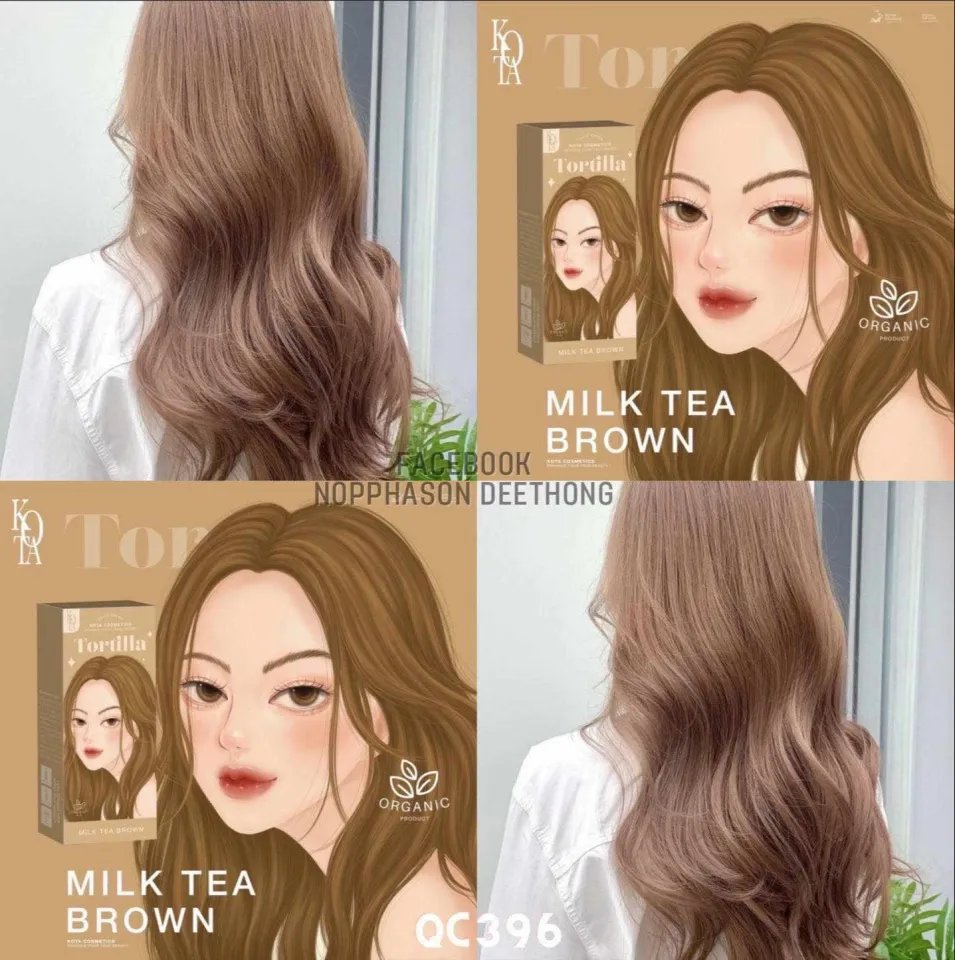 Kota Cosmetics Color Cream - Tortilla (Milk Tea Brown) |كوتة كوزمتكس صبغة شعر كريمية - لون ميلك تي براون (بني حليبي) - خلاصة طبيعية - الصورة 8
