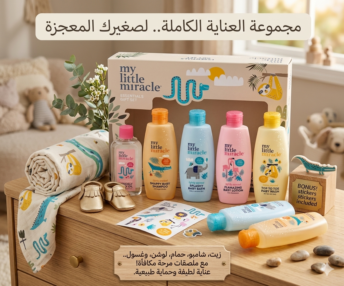 طقم هدايا ماي ليتل ميركل للعناية بالطفل | 5 قطع أساسية | My Little Miracle - الصورة 4