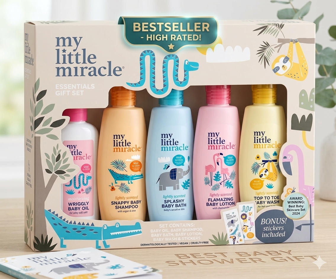 طقم هدايا ماي ليتل ميركل للعناية بالطفل | 5 قطع أساسية | My Little Miracle - الصورة 2